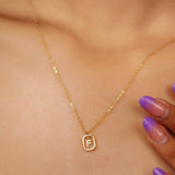 “F” Mini Letter Necklace